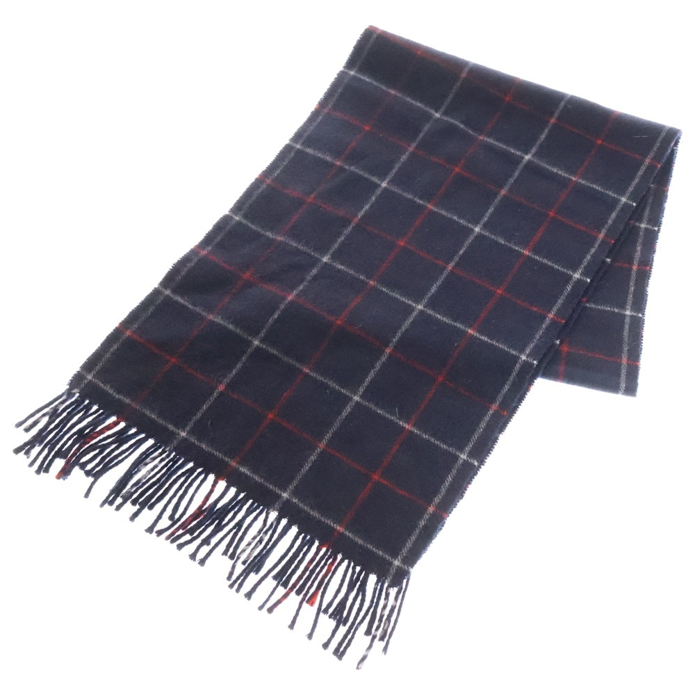 BURBERRY(バーバリー) マフラー チェック ネイビー カシミヤ