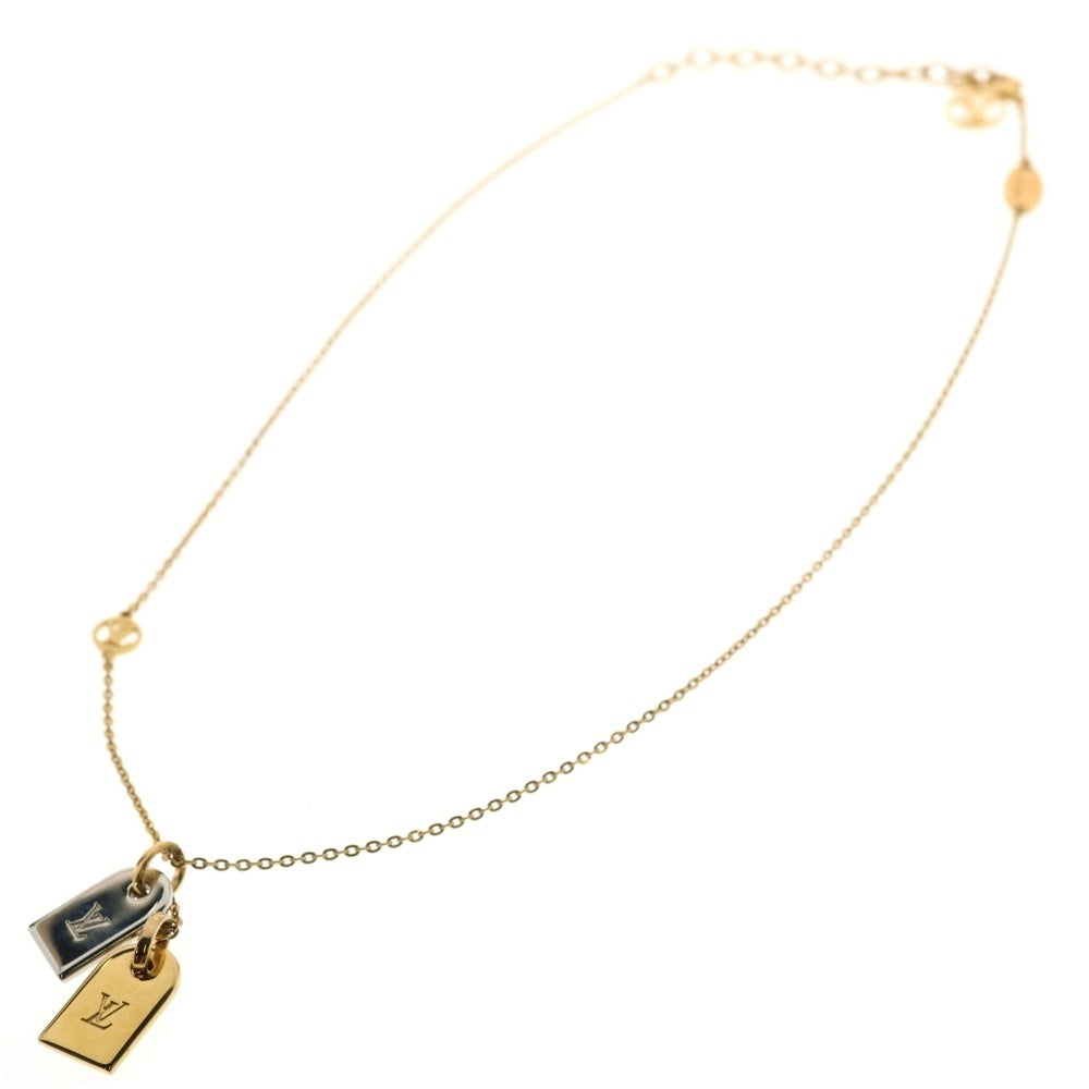 LOUIS VUITTON(ルイヴィトン) ナノグラム ネックレス ペンダント チェーン ゴールド×シルバー M63141