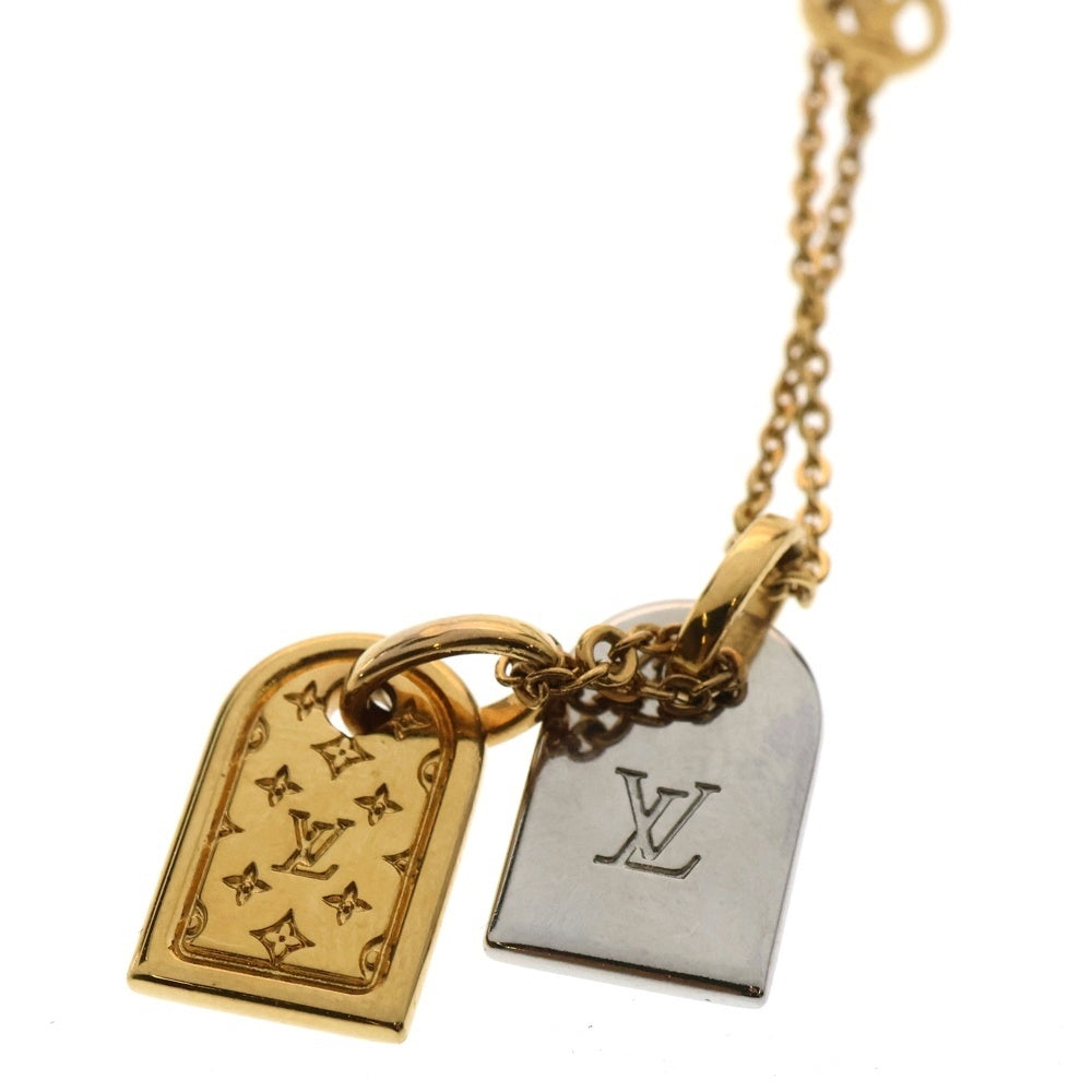 LOUIS VUITTON(ルイヴィトン) ナノグラム ネックレス ペンダント チェーン ゴールド×シルバー M63141