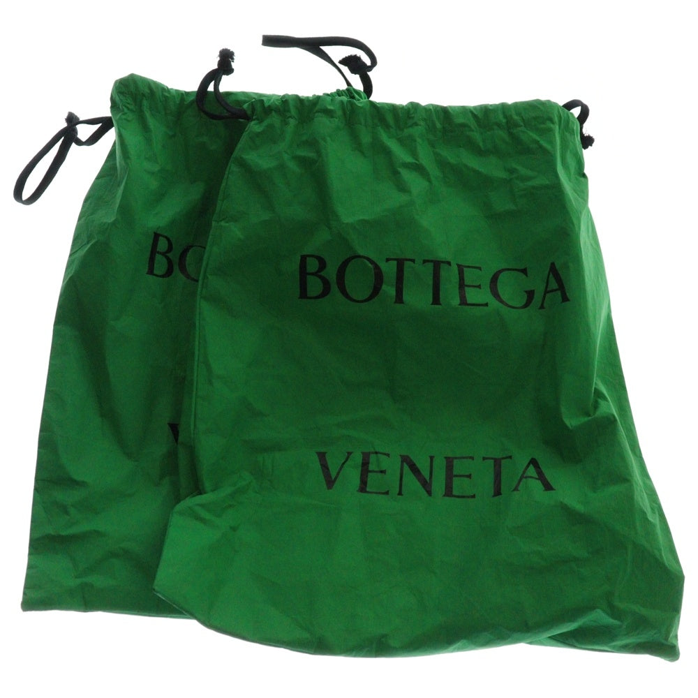 BOTTEGA VENETA(ボッテガヴェネタ) FLASH フラッシュ ダブルバックル レザー ナイロン フラットサンダル ブラック/シルバー