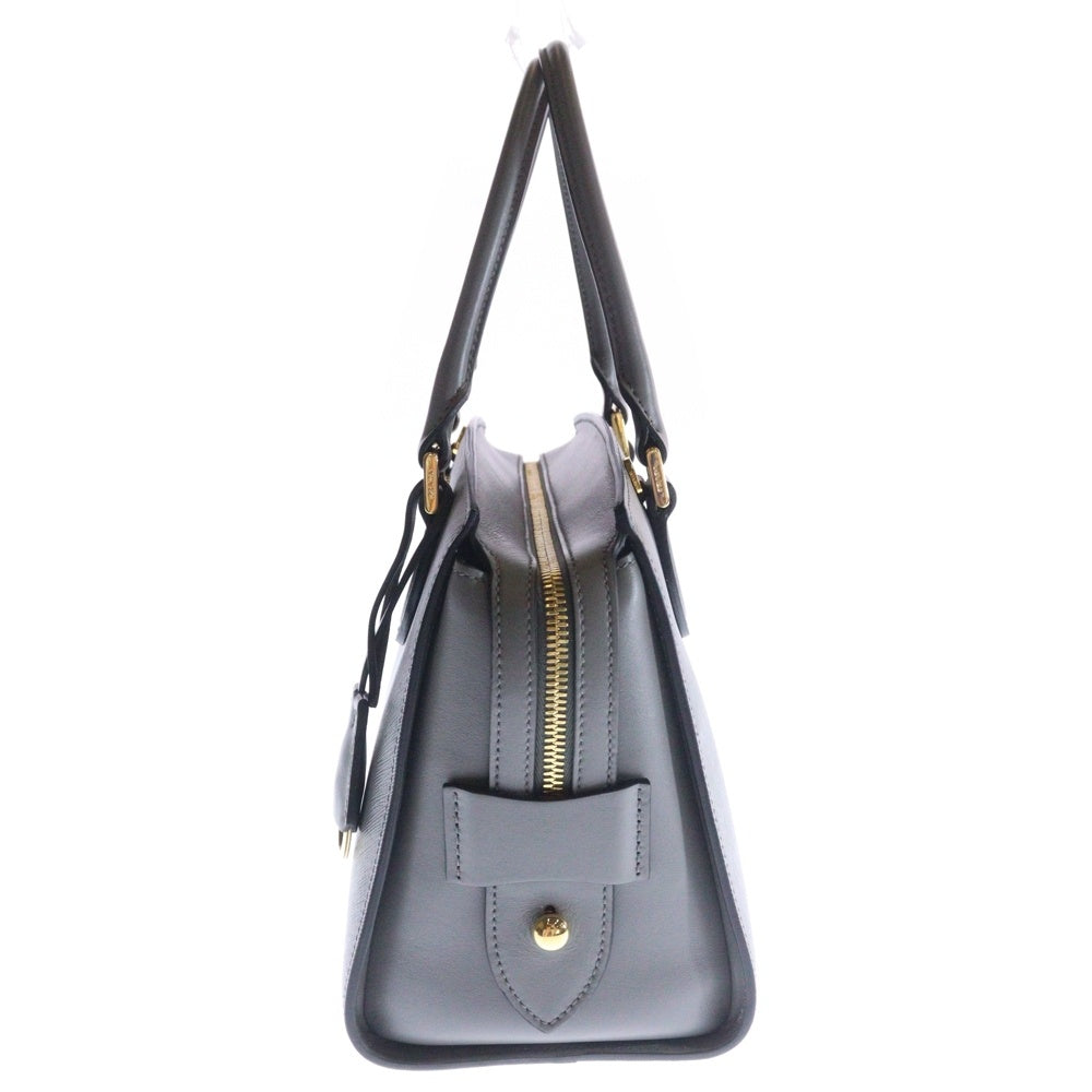 PRADA(プラダ) サフィアーノ 2wayハンドバッグ ショルダーバッグ グレー レザー 1BA164