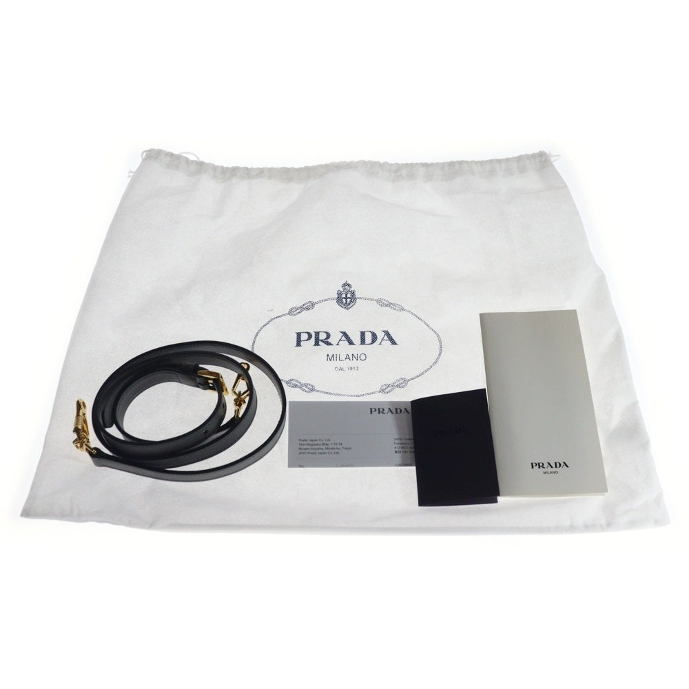 PRADA(プラダ) サフィアーノ 2wayハンドバッグ ショルダーバッグ グレー レザー 1BA164