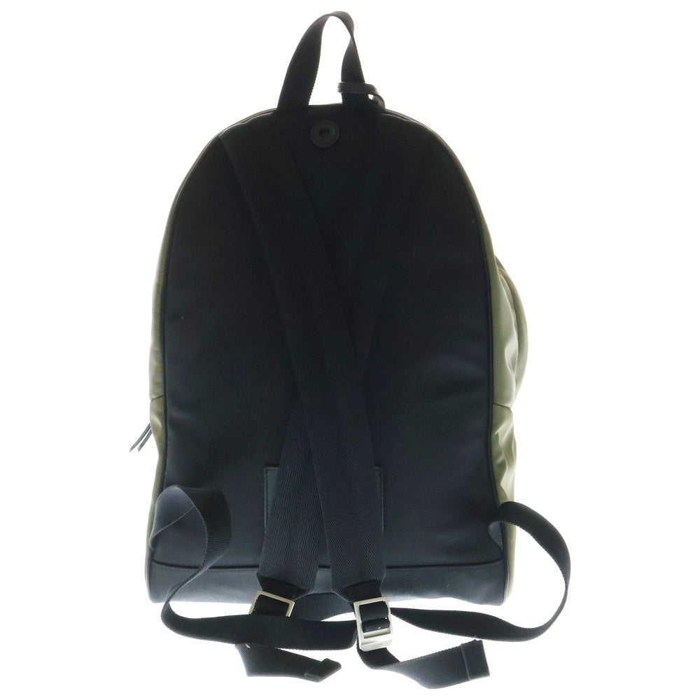 SAINT LAURENT PARIS(サンローランパリ) リュックサック バックパック ブラック×カーキ ナイロン シルバー金具