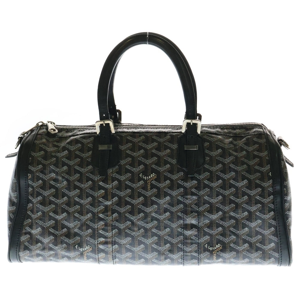GOYARD(ゴヤール) クロワジュール40 ミニボストンバッグ ハンドバッグ ブラック PVC×レザー シルバー金具