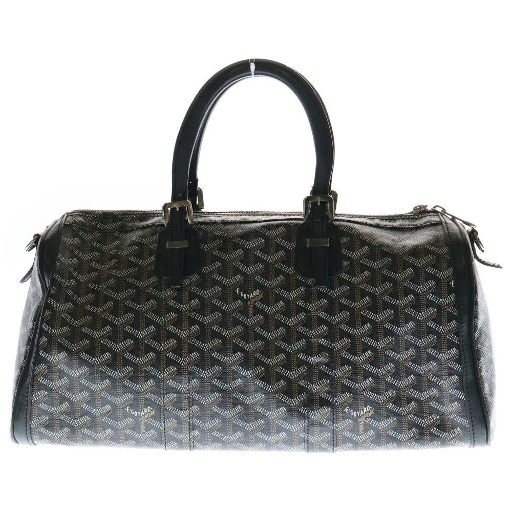 GOYARD(ゴヤール) クロワジュール40 ミニボストンバッグ ハンドバッグ ブラック PVC×レザー シルバー金具