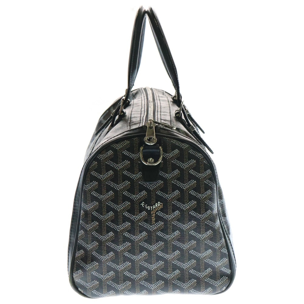 GOYARD(ゴヤール) クロワジュール40 ミニボストンバッグ ハンドバッグ ブラック PVC×レザー シルバー金具