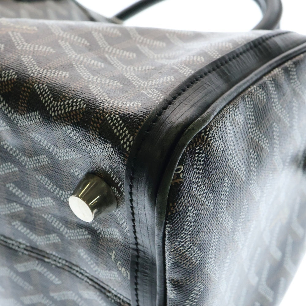 GOYARD(ゴヤール) クロワジュール40 ミニボストンバッグ ハンドバッグ ブラック PVC×レザー シルバー金具