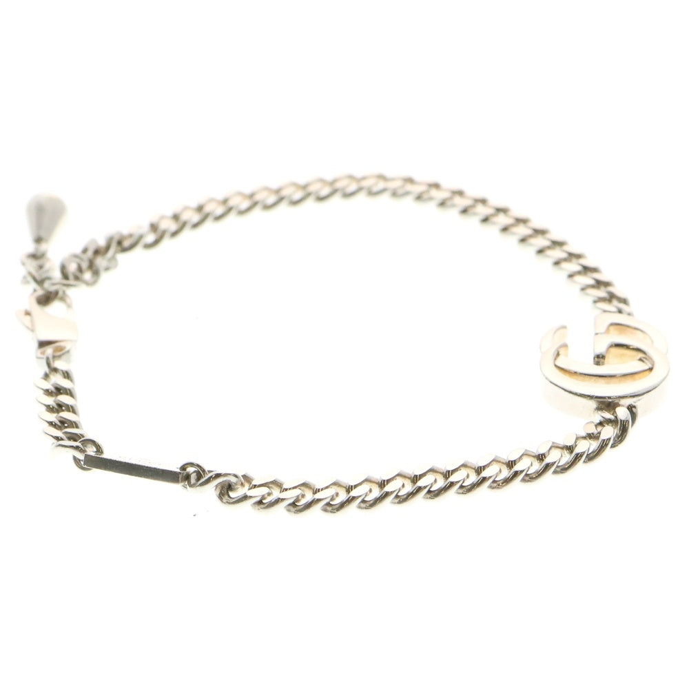 GUCCI(グッチ) GGロゴ ダブルG チェーン ブレスレット シルバー Ag925 11.8g