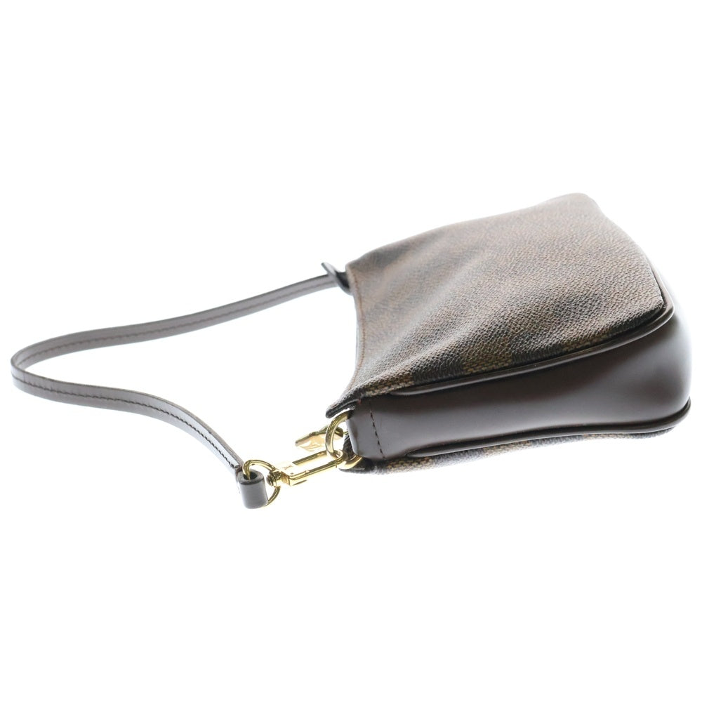 LOUIS VUITTON(ルイヴィトン) ダミエ ナヴォナ ワンショルダーバッグ ミニバッグ ハンドバッグ ブラウン ゴールド金具 レザー×PVC N51983
