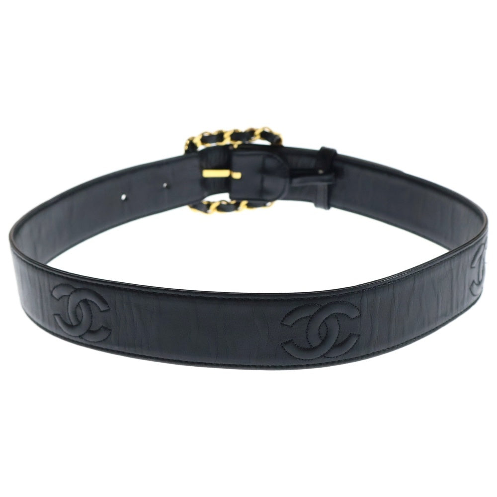 CHANEL(シャネル) チェーンバックル ココマーク ベルト ゴールド金具 レザー