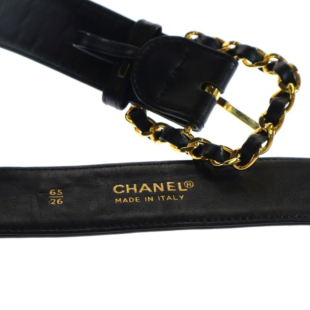 CHANEL(シャネル) チェーンバックル ココマーク ベルト ゴールド金具 レザー