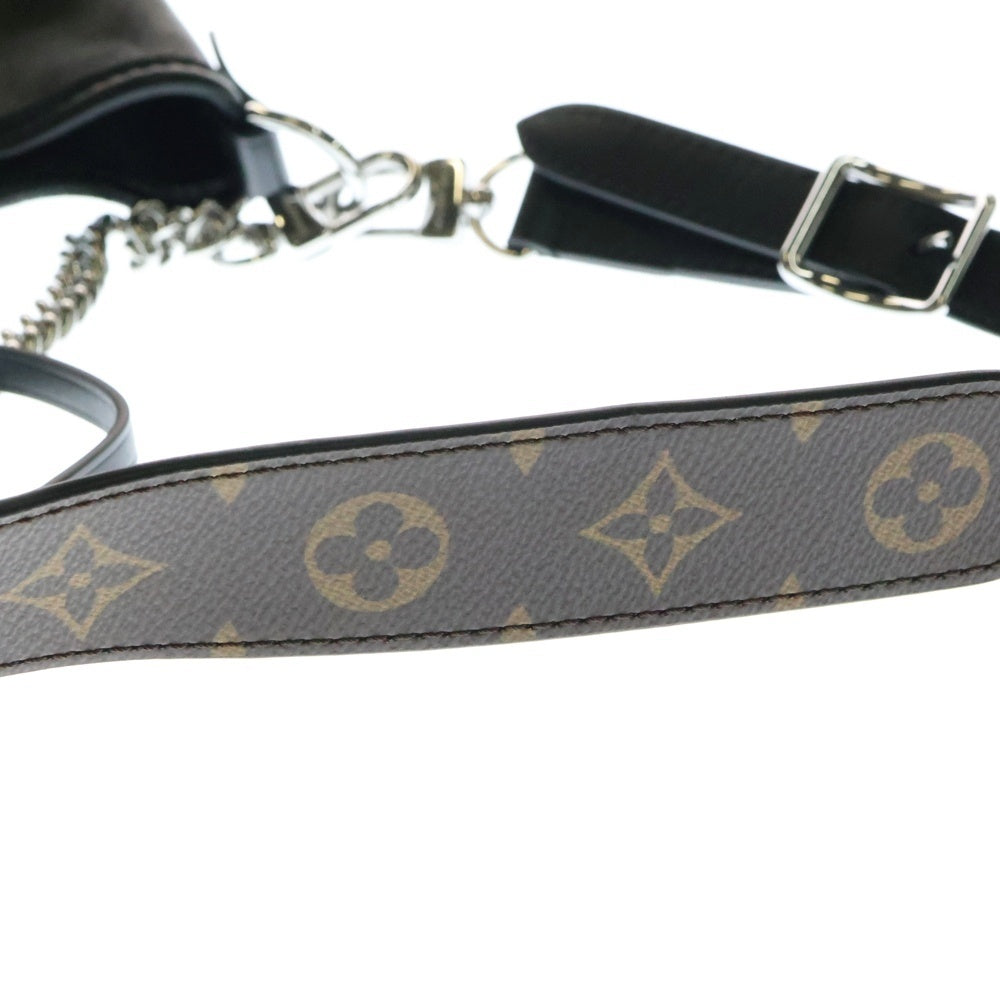 LOUIS VUITTON(ルイヴィトン) モノグラム×レザー キャリーオールカーゴ バイブ PM M24861 ブラック レザー ICタイプ ワンショルダーバッグ