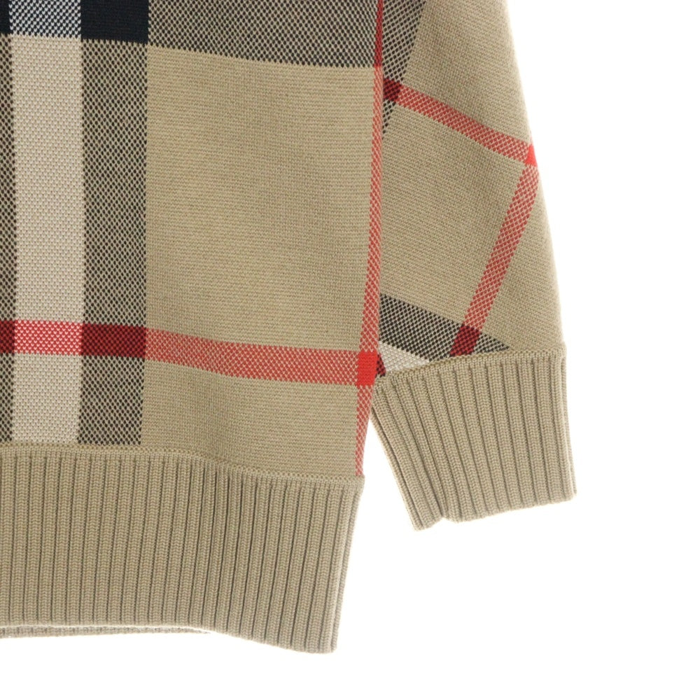 BURBERRY(バーバリー) ノバチェック カーディガン ブラウン カシミア 8039153