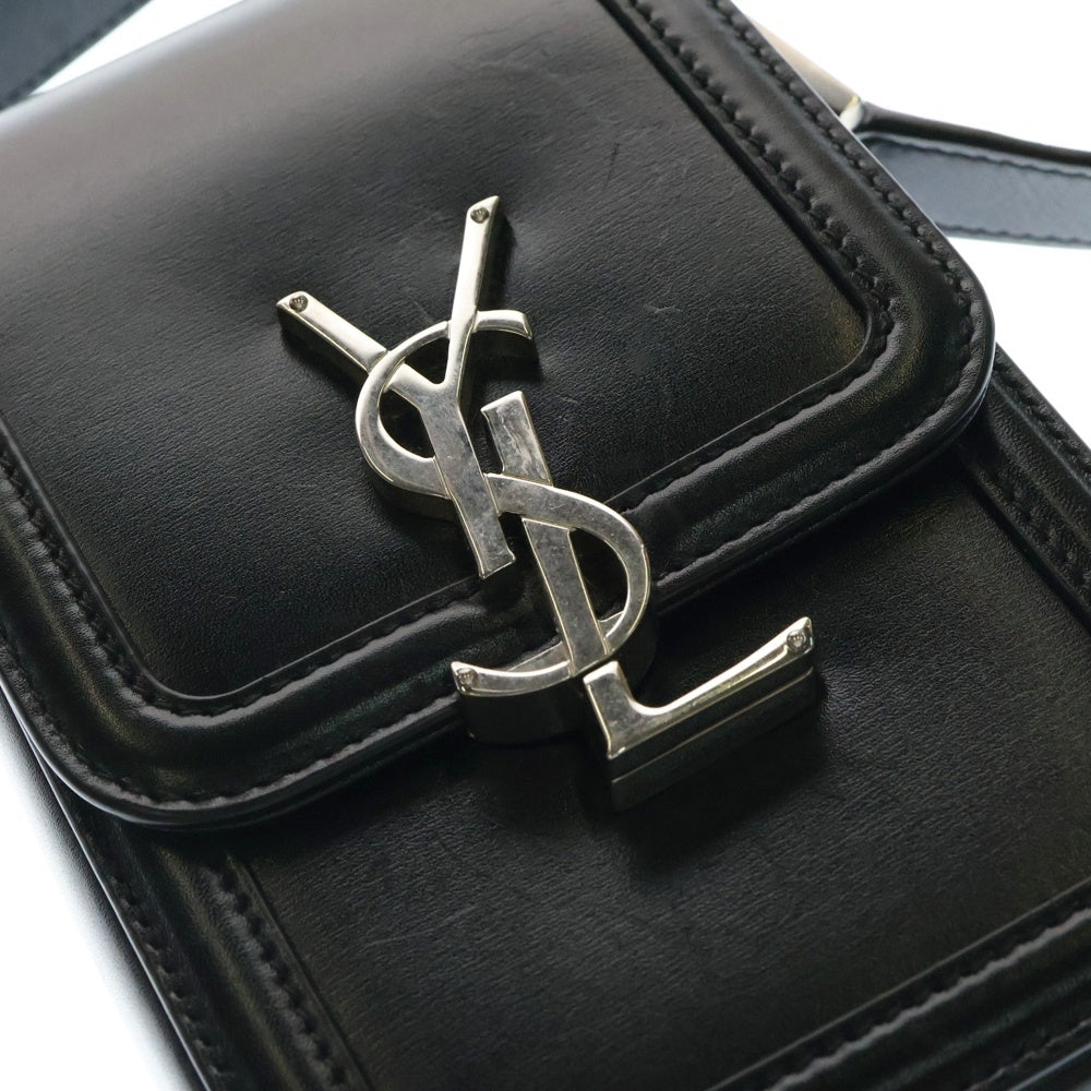 SAINT LAURENT PARIS(サンローランパリ) ソルフェリーノ レザー フォンショルダーバッグ ミニバッグ ブラック 753963