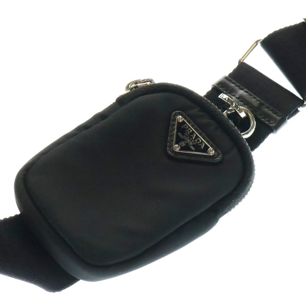 PRADA(プラダ) Re-Nylon リナイロン トライアングルロゴ パデット 2WAY キルティングハンドバッグ ショルダーバッグ ブラック レディース 1BG373