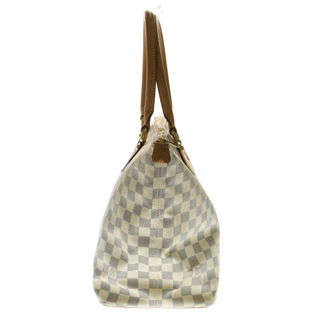 LOUIS VUITTON(ルイヴィトン) ダミエアズール サレヤMM トートバッグ ハンドバッグ アイボリー×ブラウン ゴールド金具 N51185