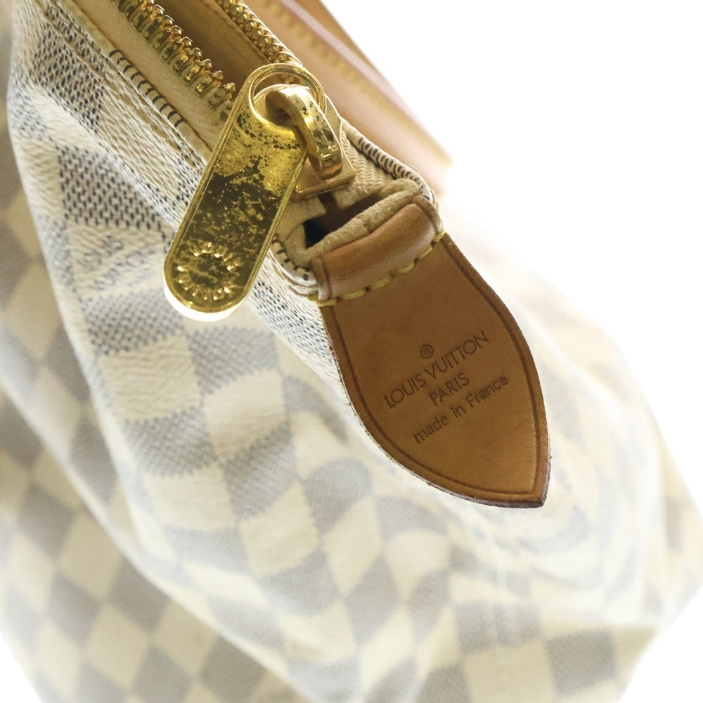 LOUIS VUITTON(ルイヴィトン) ダミエアズール サレヤMM トートバッグ ハンドバッグ アイボリー×ブラウン ゴールド金具 N51185