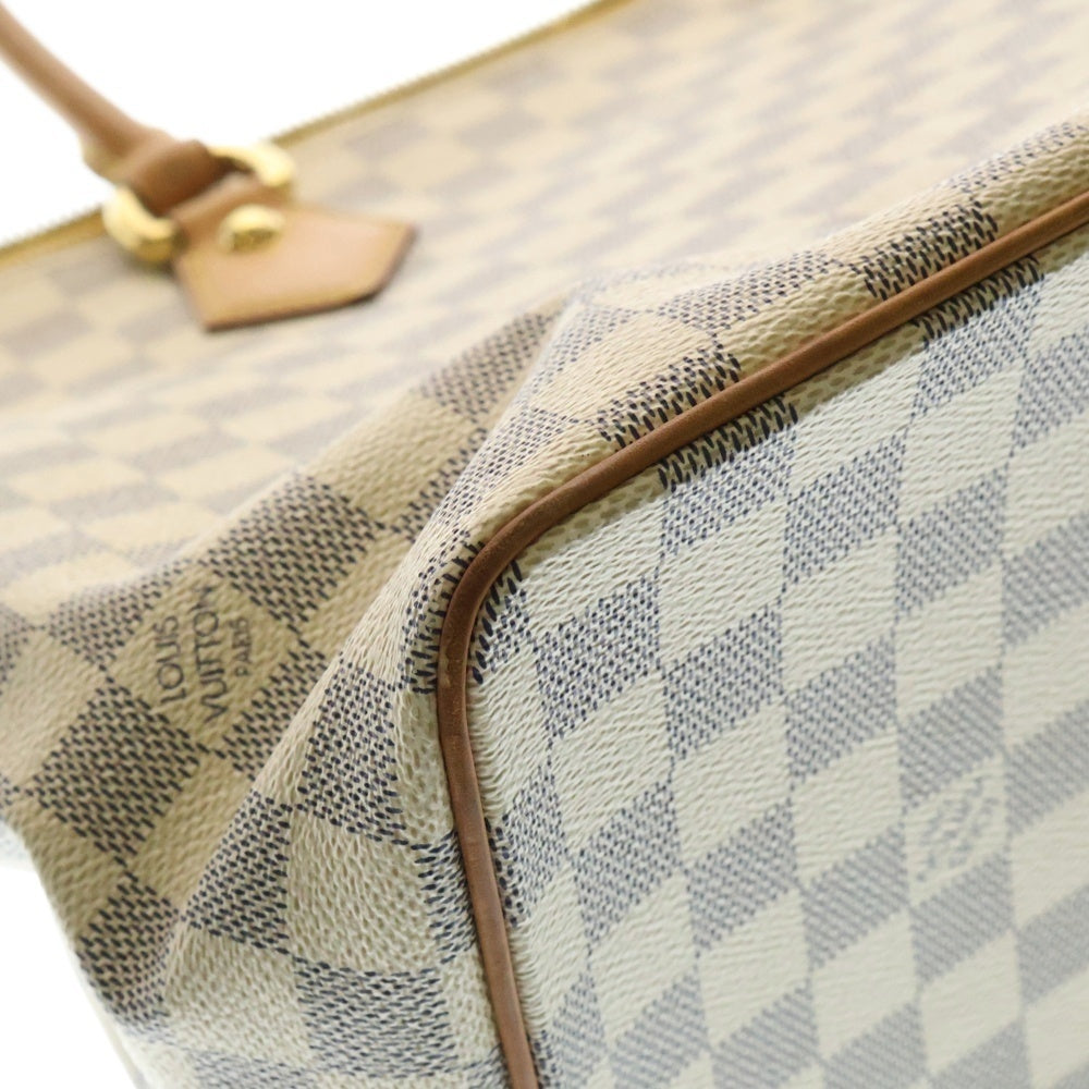 LOUIS VUITTON(ルイヴィトン) ダミエアズール サレヤMM トートバッグ ハンドバッグ アイボリー×ブラウン ゴールド金具 N51185