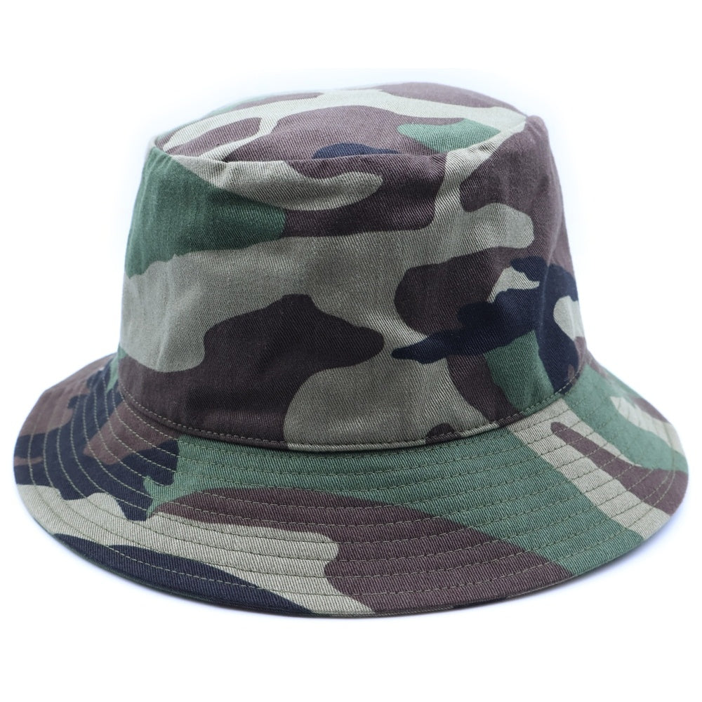 CELINE(セリーヌ) バケットハット 迷彩 カモフラージュ 帽子 グリーン キャンバス