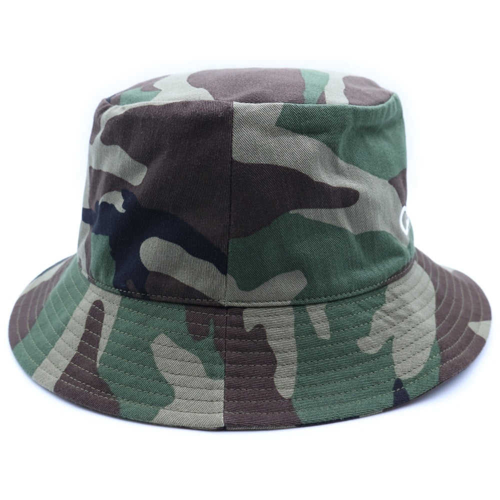 CELINE(セリーヌ) バケットハット 迷彩 カモフラージュ 帽子 グリーン キャンバス