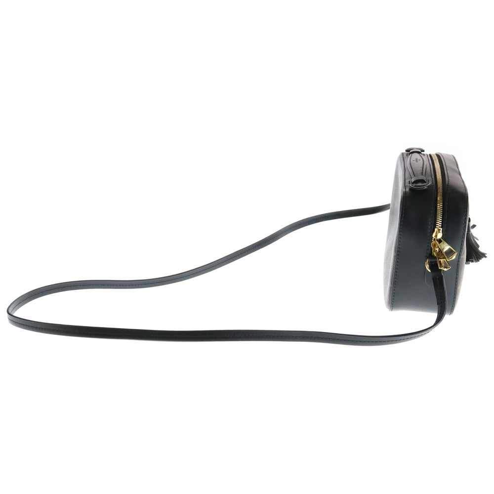 LOUIS VUITTON(ルイヴィトン) サントンジュ モノグラム PVC レザー タッセル ショルダーバッグ ゴールド金具 ブラウン/ブラック M43555