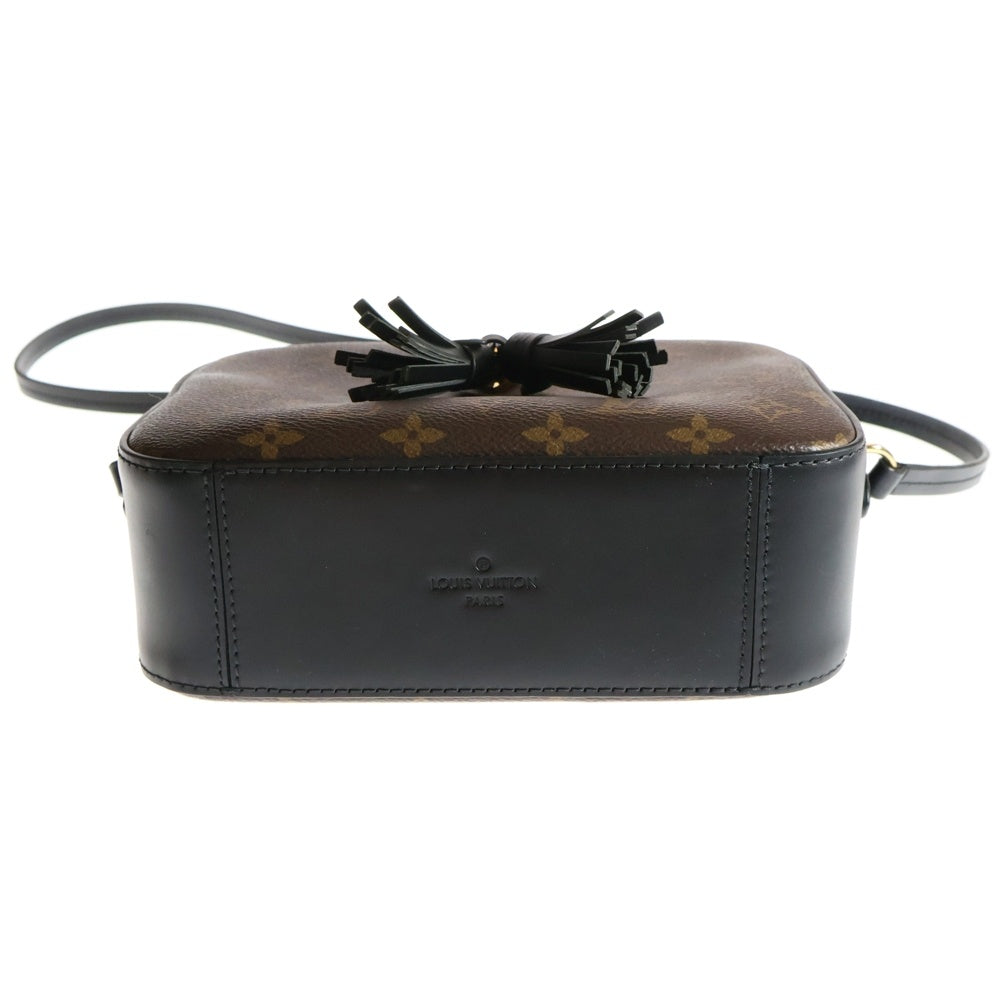 LOUIS VUITTON(ルイヴィトン) サントンジュ モノグラム PVC レザー タッセル ショルダーバッグ ゴールド金具 ブラウン/ブラック M43555