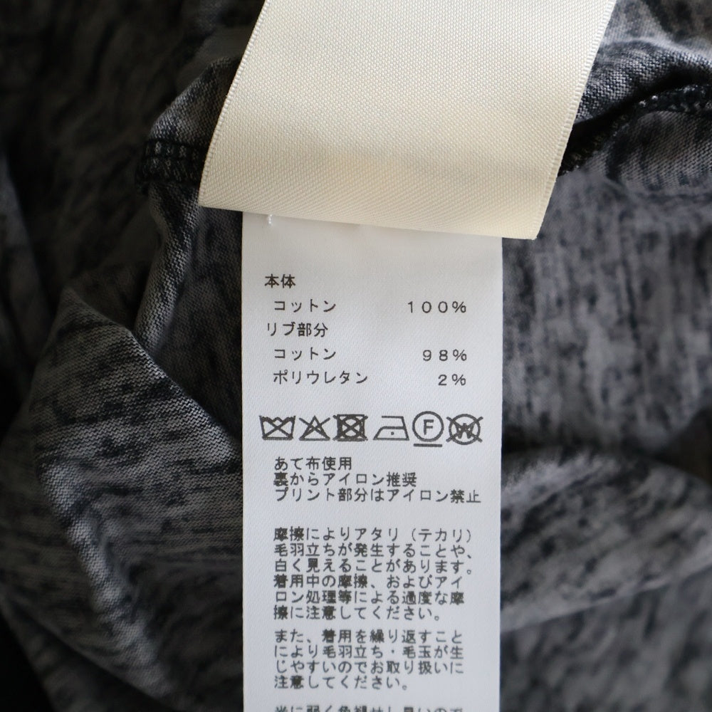 HERMES(エルメス) ツイルレーヌ チェーンプリント クルーネック 半袖Tシャツ カットソー ブラック