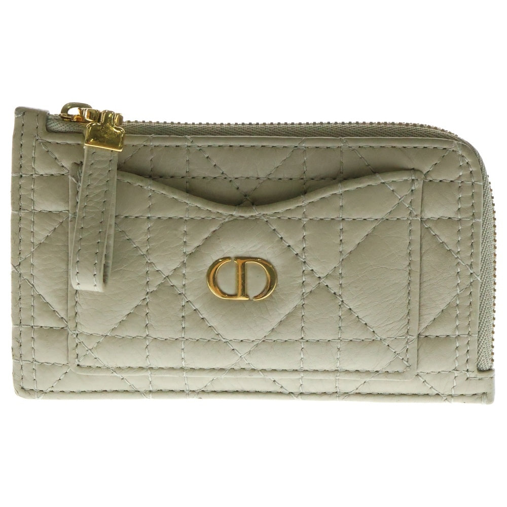 Christian Dior(クリスチャンディオール) CDロゴ フラグメントケース カードケース 名刺入れ ベージュ ゴールド金具 カナージュ