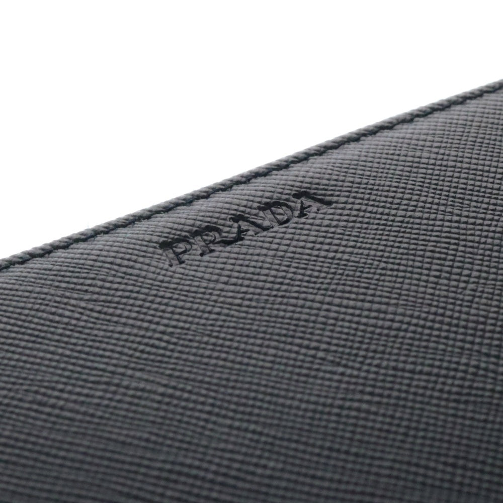 PRADA(プラダ) 長財布 ロングウォレット カードケース ネイビー シルバー金具 2M1317
