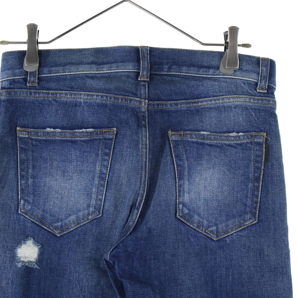 SAINT LAURENT PARIS(サンローランパリ) ダメージ加工 スリムスキニー ストレッチ デニムパンツ ジーンズ インディゴ 551401