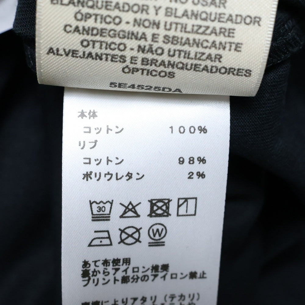 HERMES(エルメス) カルトゥッシュ キー チェーン プリント クルーネック 半袖 ロング Tシャツ カットソー ワンピース ドレス ブラック レディース