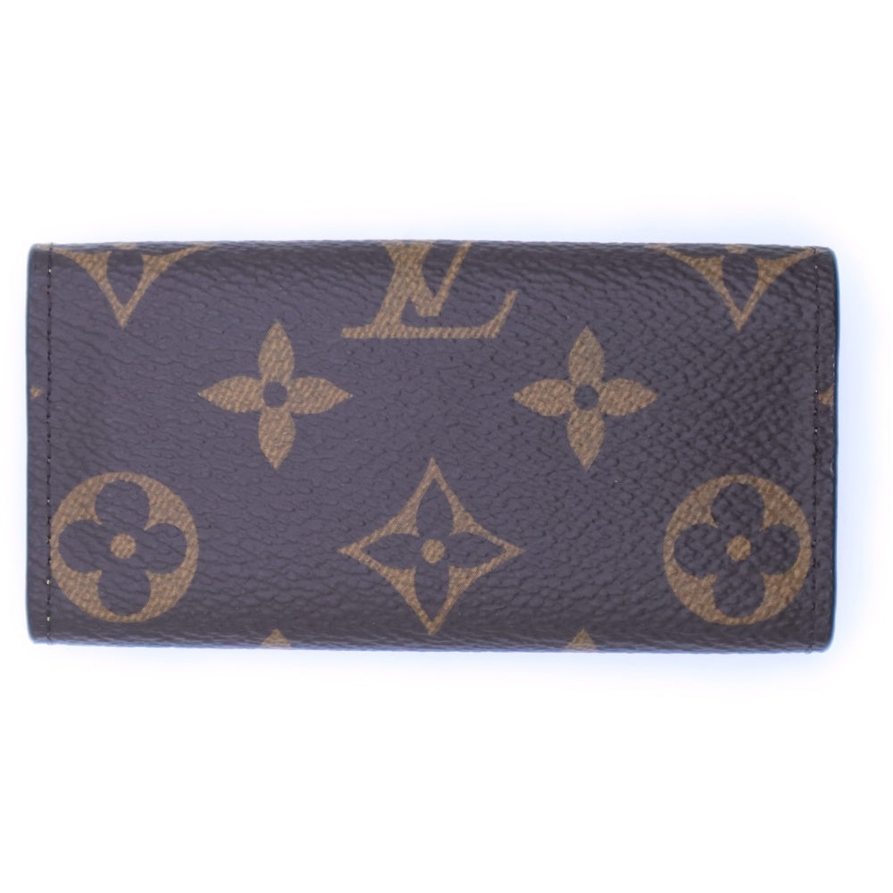 LOUIS VUITTON(ルイヴィトン) モノグラム ミュルティクレ 4 キーケース キーホルダー キーリング バッグチャーム ブラウン×ネオンイエロー PVC ゴールド金具 M25708