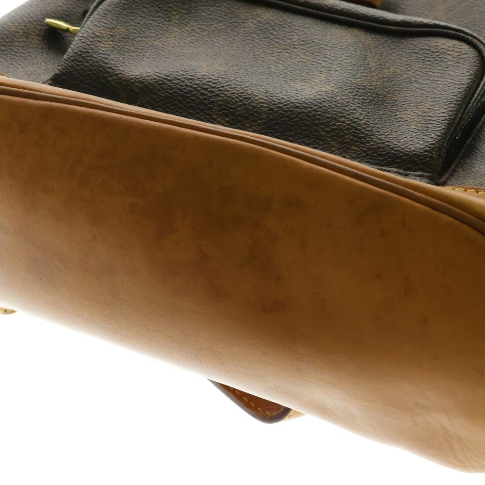LOUIS VUITTON(ルイヴィトン) モノグラム モンスリMM リュックサック バックパック ブラウン ゴールド金具 レザー×PVC M51136
