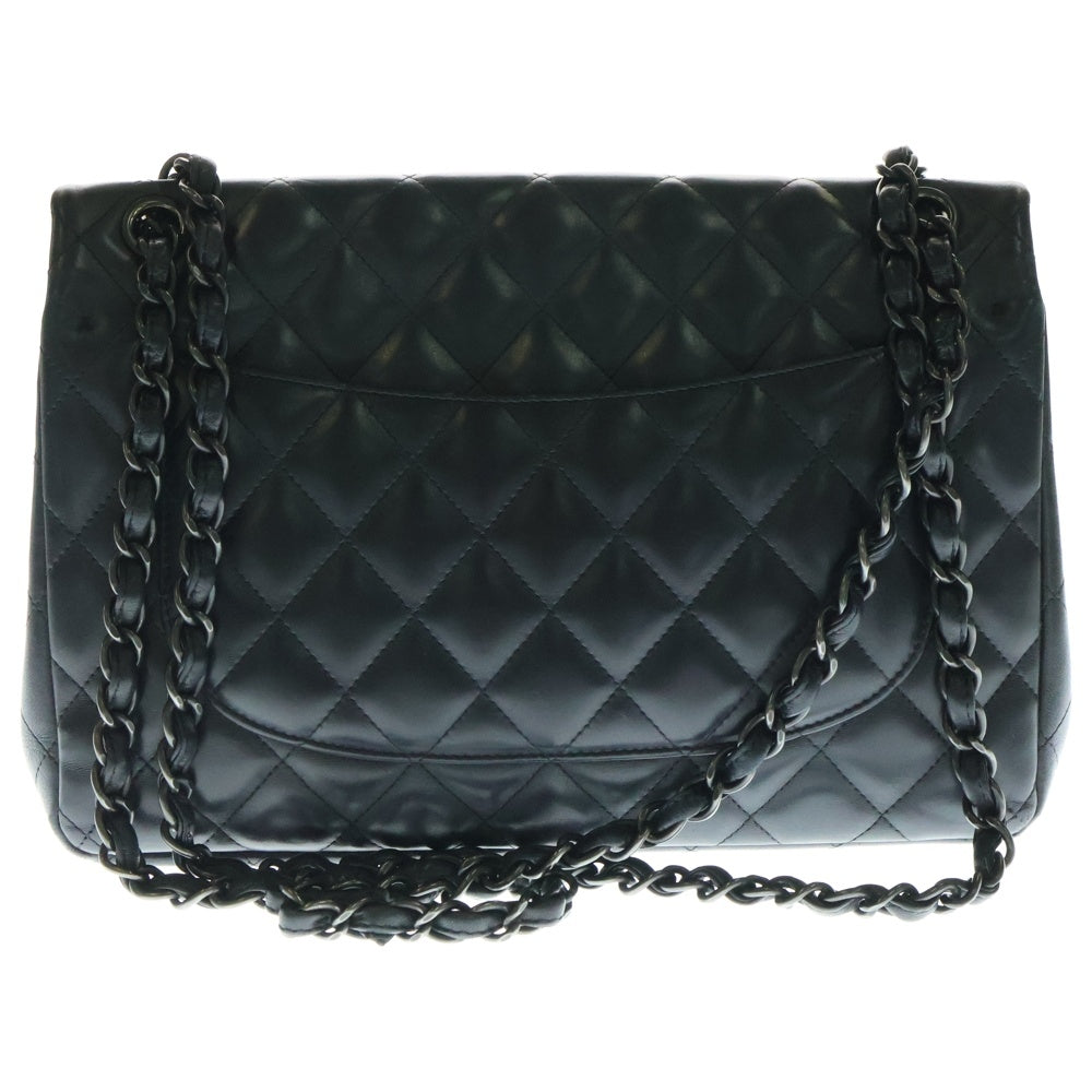 CHANEL(シャネル) ココマーク マトラッセ30 Wフラップ/Wチェーン ラムスキン レザーチェーンショルダーバッグ ブラック レディース A58600