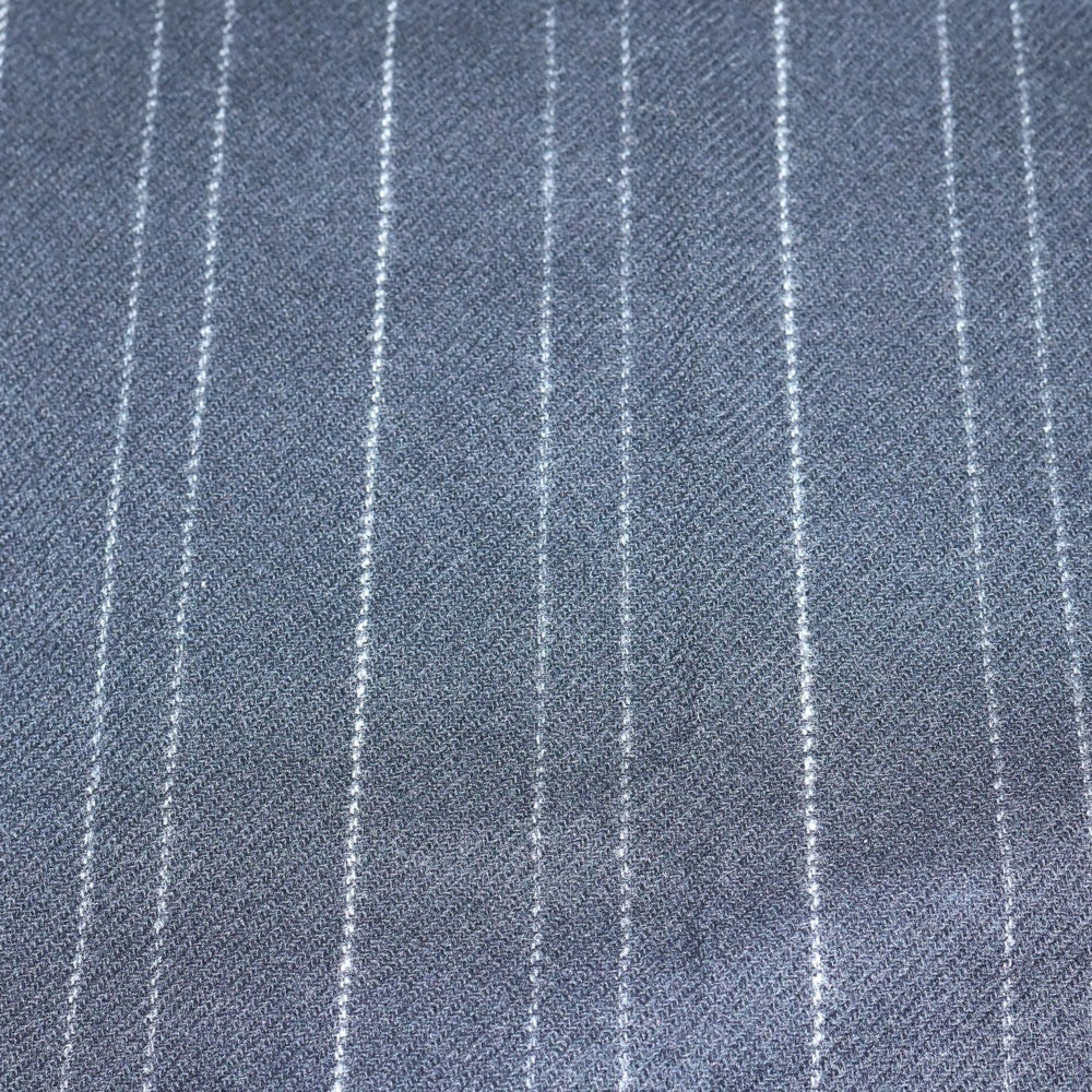 Calvin Klein(カルバンクライン) フリンジ付ストライプ柄カシミヤマフラー ブラック