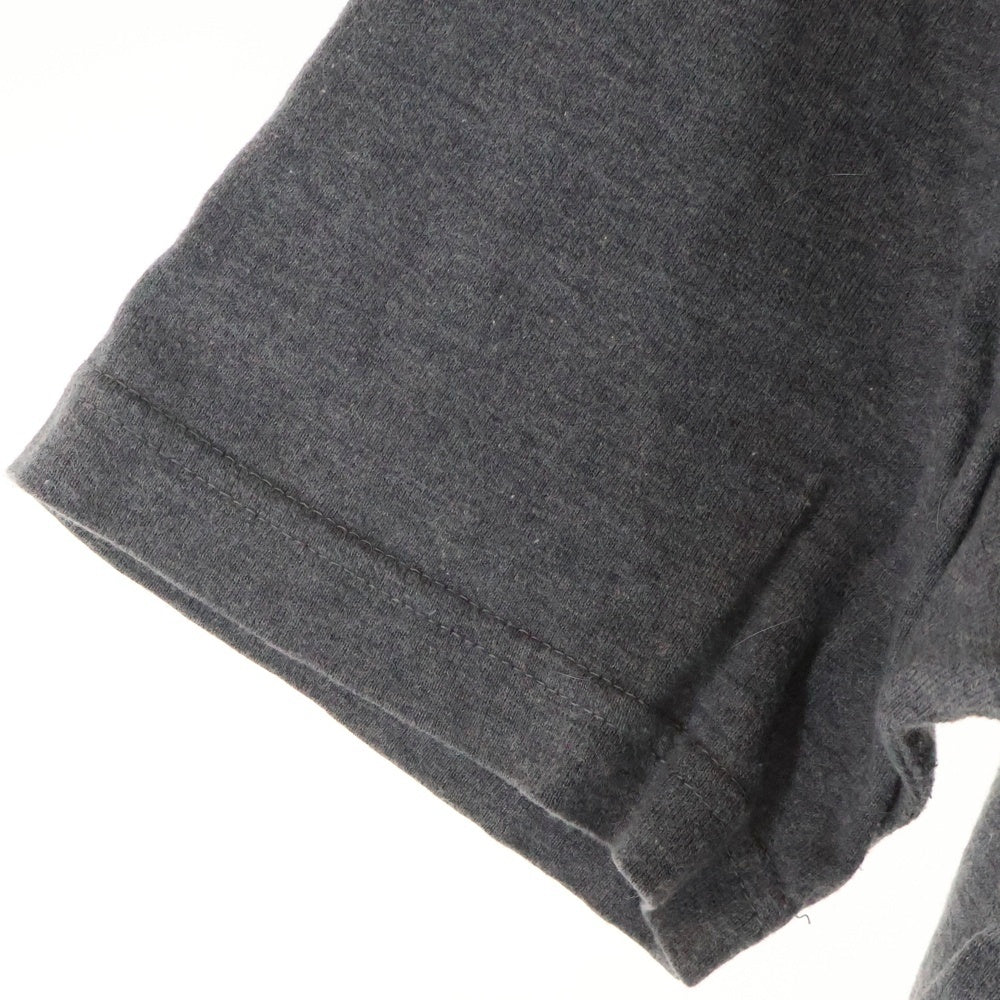 BURBERRY BLACK LABEL(バーバリー ブラックレーベル) ワンポイントロゴプリント クルーネック 半袖Tシャツ カットソー グレー BMV50-830