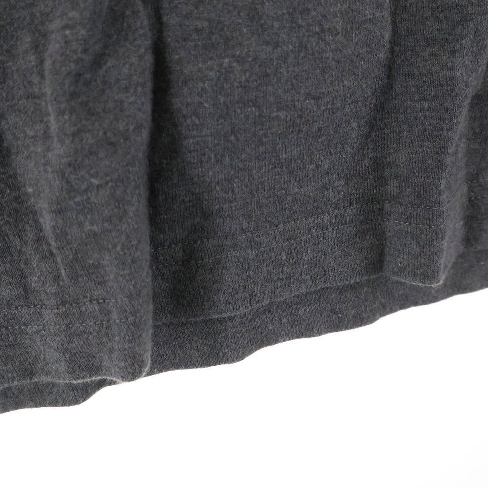 BURBERRY BLACK LABEL(バーバリー ブラックレーベル) ワンポイントロゴプリント クルーネック 半袖Tシャツ カットソー グレー BMV50-830
