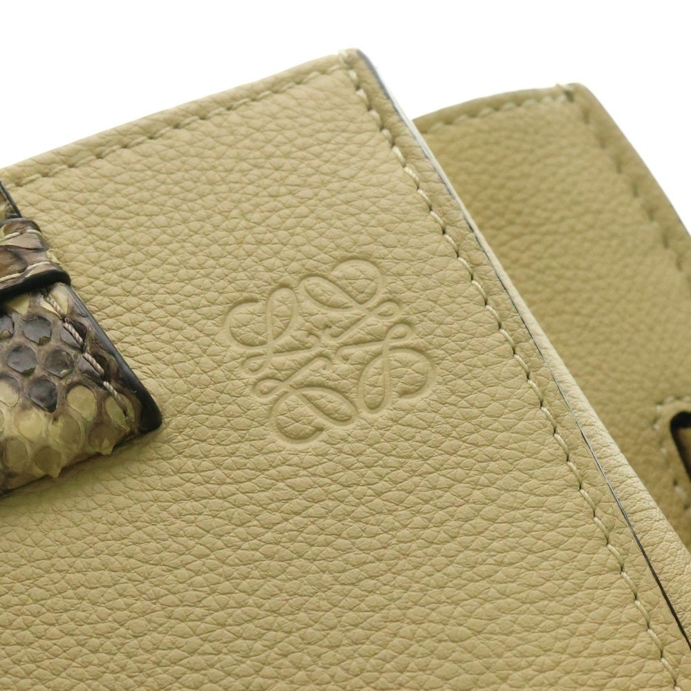 LOEWE(ロエベ) ゲート トップハンドル スモール ベージュ レザー 2WAY ハンドバッグ ショルダーバッグ