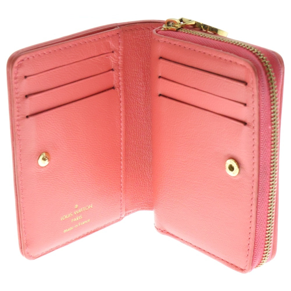 LOUIS VUITTON(ルイヴィトン) ポルトフォイユ ルー ピンクスカイ コンパクトウォレット 二つ折り財布 コインケース ピンク ラムレザー ゴールド金具 M83105
