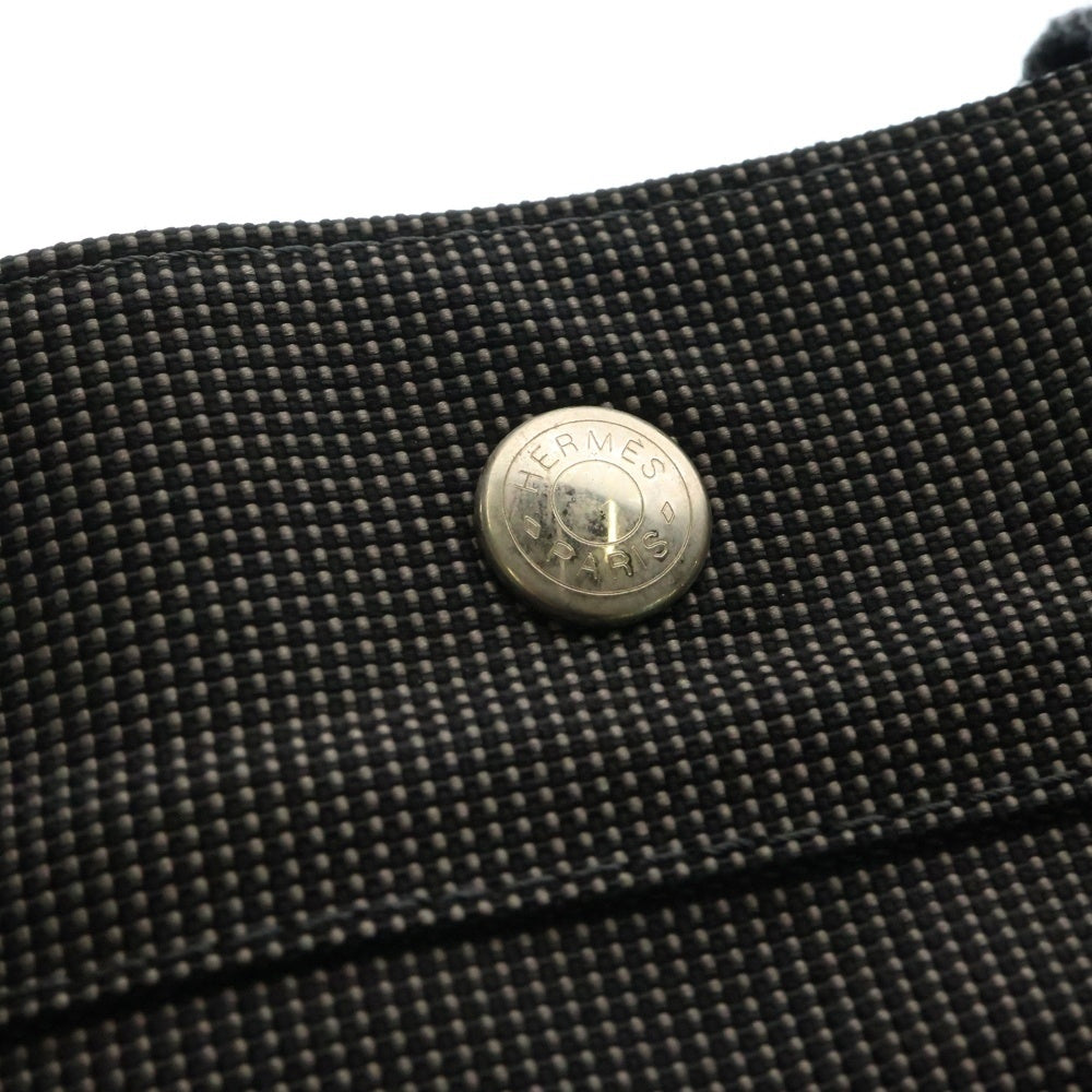 HERMES(エルメス) エールラインGM ナイロンキャンバス トートバッグ シルバー金具 グレー