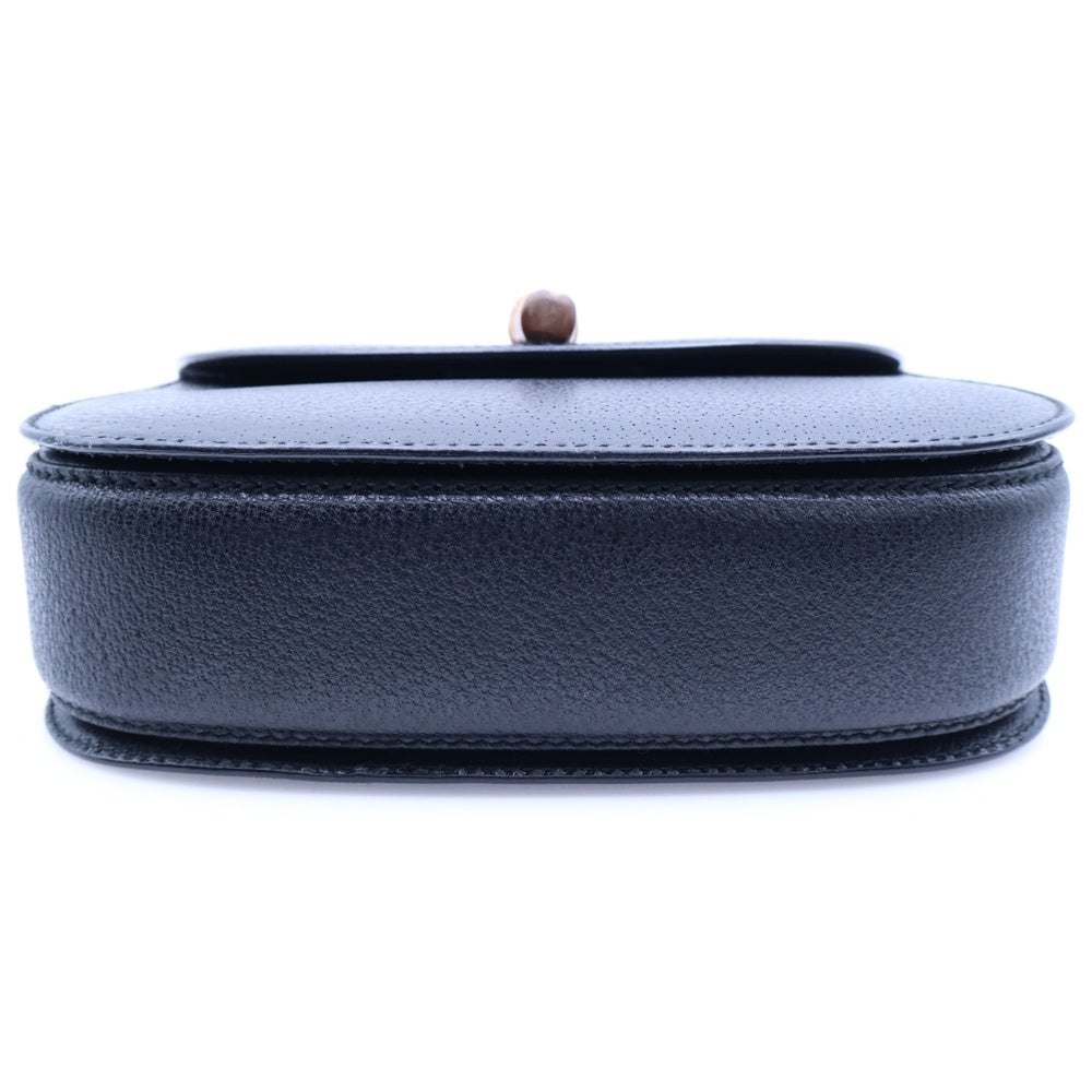 GUCCI(グッチ) バンブー レザー 2WAY ハンド ショルダーバッグ ブラック 00020460188