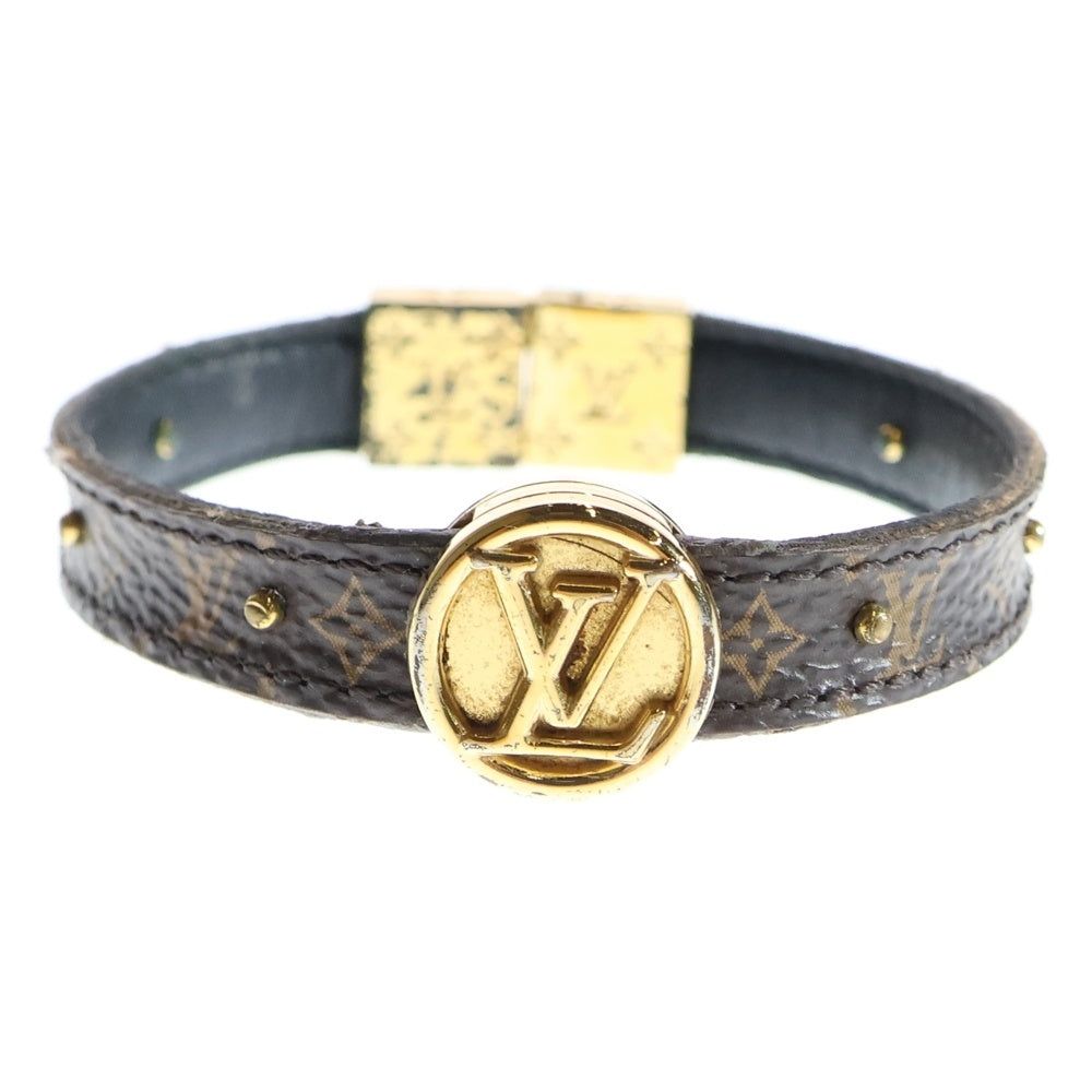 LOUIS VUITTON(ルイヴィトン) ブラスレ LVサークル モノグラムブレスレット ブラウン ゴールド金具 M6173E