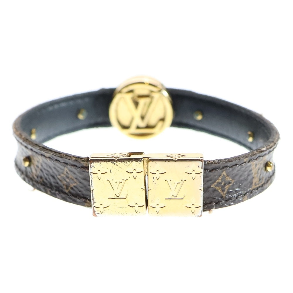 LOUIS VUITTON(ルイヴィトン) ブラスレ LVサークル モノグラムブレスレット ブラウン ゴールド金具 M6173E
