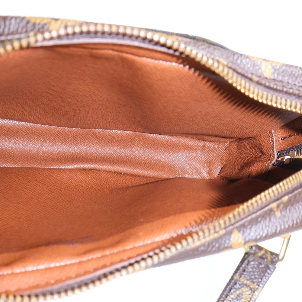 LOUIS VUITTON(ルイヴィトン) モノグラム ポシェット・マルリーバンドリエール ショルダーバッグ ブラウン ゴールド金具 レザー×PVC ゴールド金具 M51828