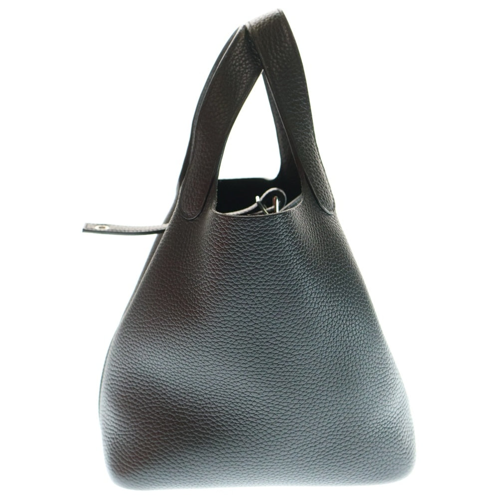 HERMES(エルメス) ピコタンロックPM トリヨンクレマンス レザーハンドバッグ シルバー金具 ブラック U刻印