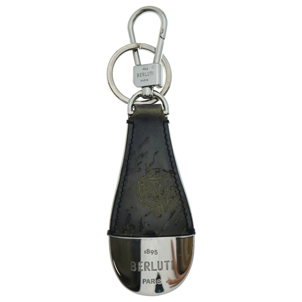 Berluti(ベルルッティ) カリグラフィ スクリット シューホース 靴べら グレー スクリットレザー シルバー金具