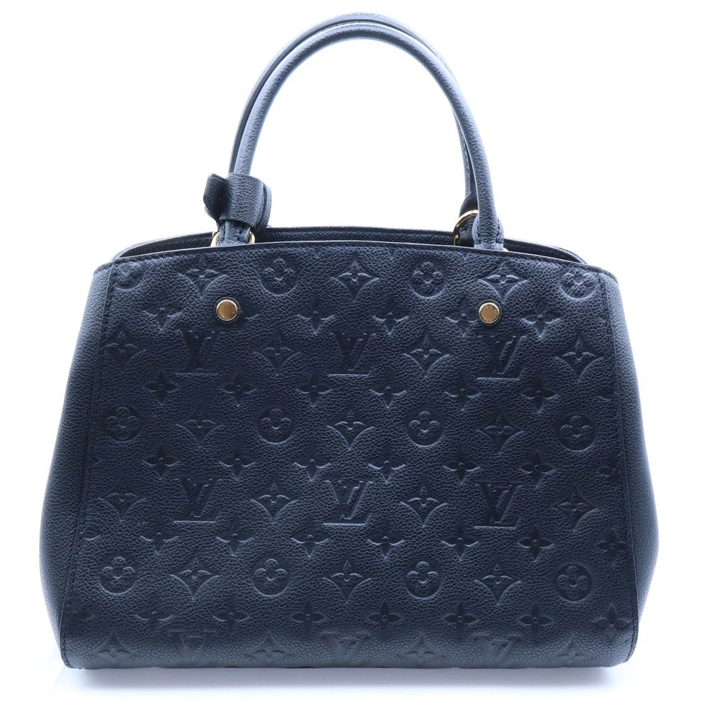 LOUIS VUITTON(ルイヴィトン) モノグラムアンプラント モンテーニュMM 2WAYバッグ ハンドバッグ ミニトートバッグ ショルダーバッグ ブラック ノワール ゴールド金具 レザーM41048