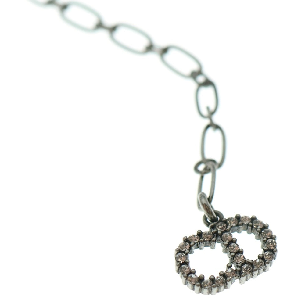 Christian Dior(クリスチャンディオール) ジャディオール チョーカー ネックレス ブラック ベロア シルバー金具