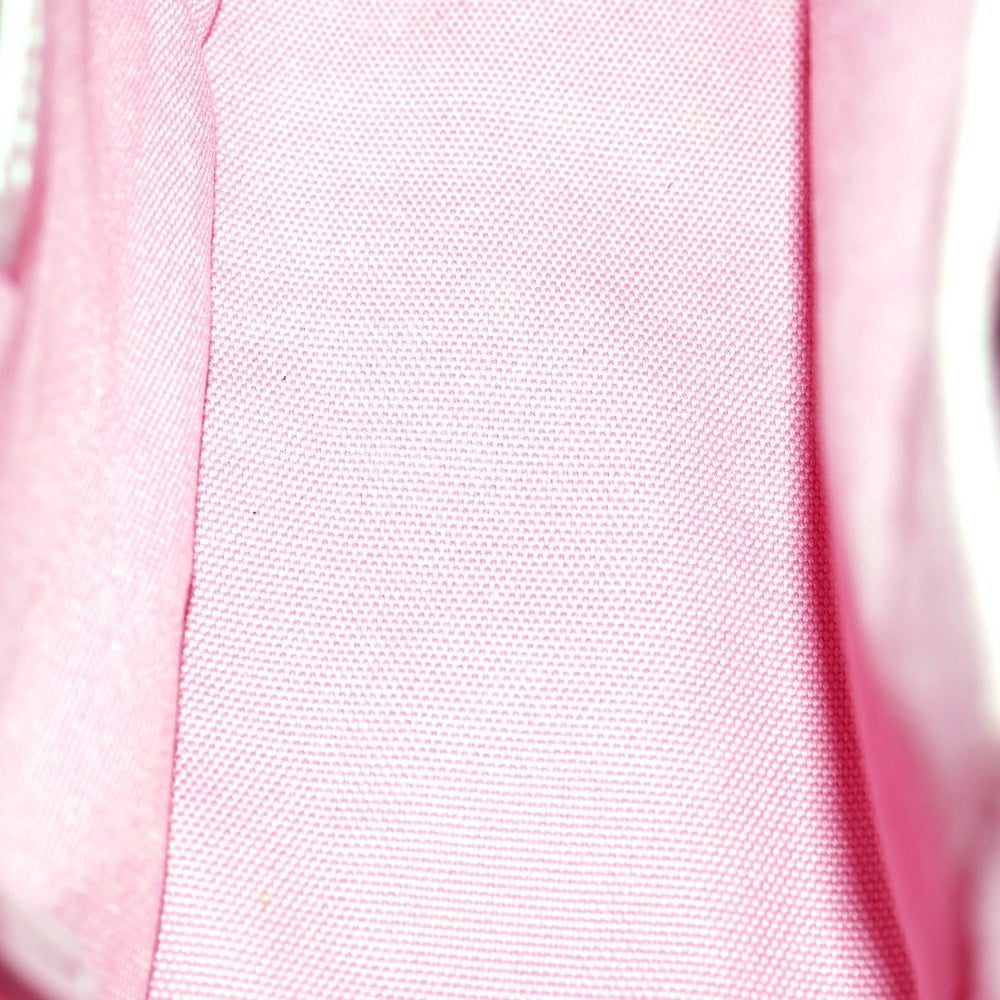 miumiu(ミュウミュウ) イントレッチオ レザー 2Wayハンドバッグ ショルダーバッグ トートバッグ ホワイト×ピンク シルバー金具 5BA077