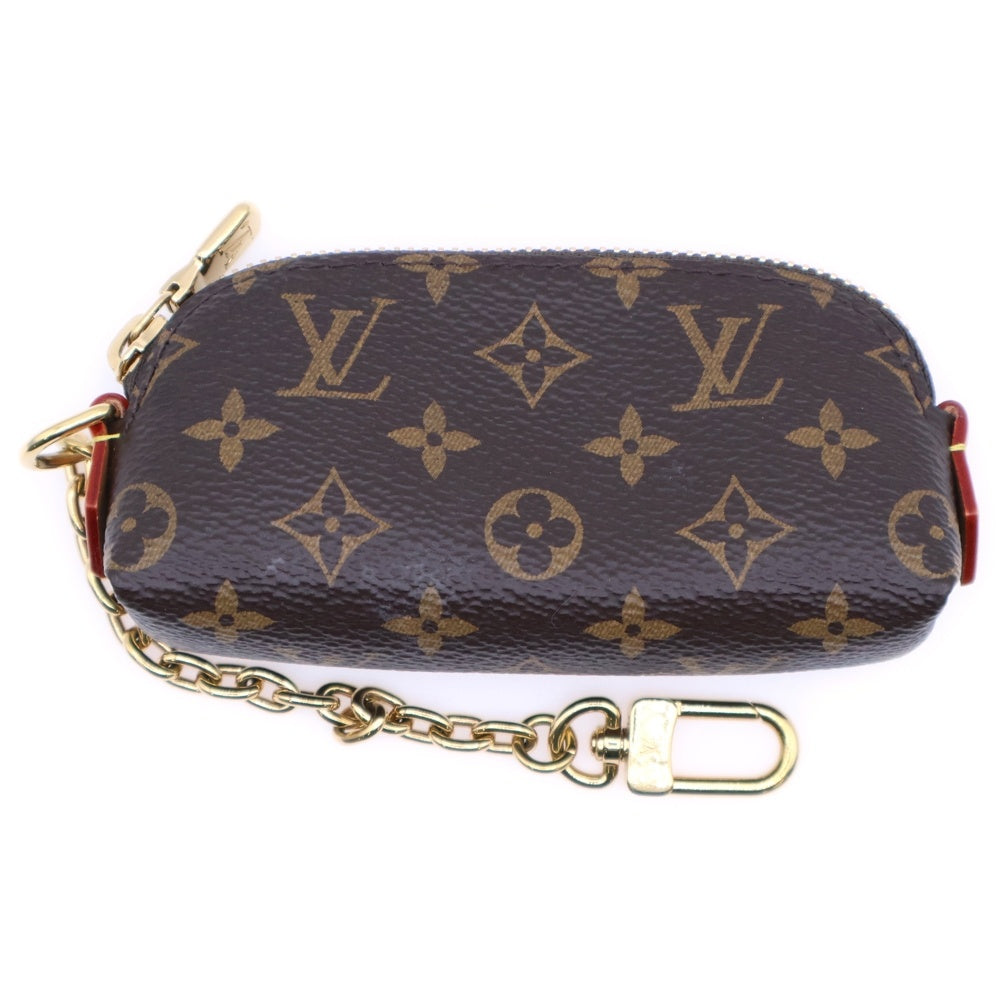 LOUIS VUITTON(ルイヴィトン) モノグラム コスメティック リップスティック ケース ポーチ バッグチャーム 小物入れ ブラウン PVC M25694 ゴールド金具